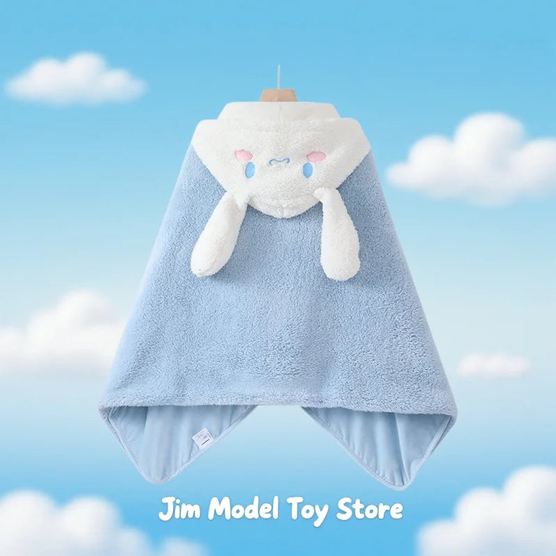 Cute Cartoon Face Office Nap Hooded Blanket