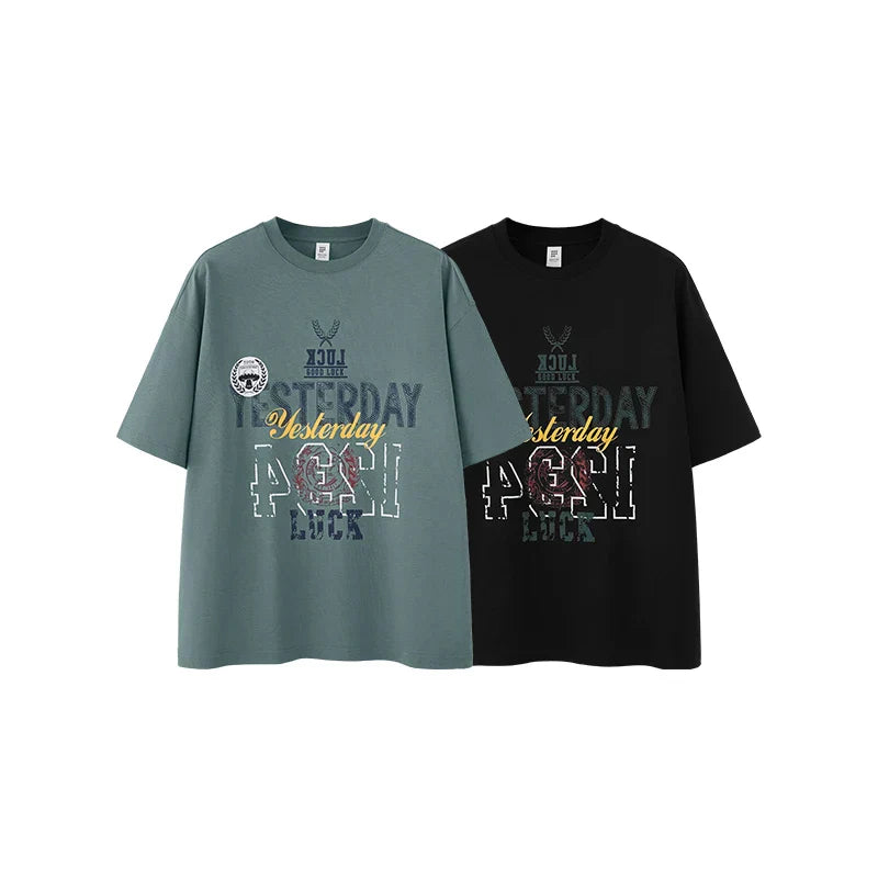 Sommer-T-Shirt mit Vintage-Grafikdruck