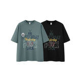 Sommer-T-Shirt mit Vintage-Grafikdruck