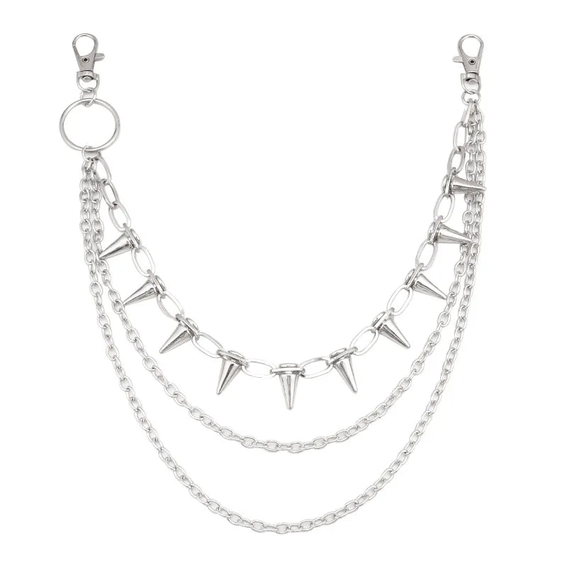 Spike Rivet Chain For Pants