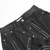 Cyberpunk Vintage Spider Net Jeans