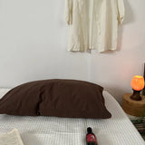 Solid Color Simple Striped Pillowcase