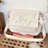 Star Print Patchwork Shoulder Bag