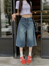 Vintage Women's High Waist Denim Jorts