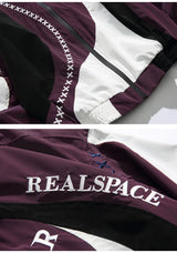 Lightweight Purple Patchwork Windbreaker Jacket