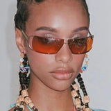 Y2K Futuristic Rectangle Glasses