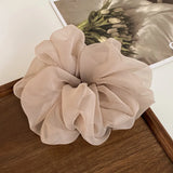 Large Chiffon Rubber Coquette Core Ponytail Holder