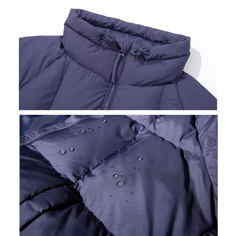 Waterproof Thicken Down Solid Color Puffer Jacket