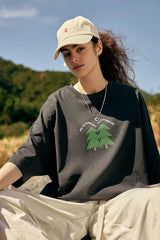 T-Shirt mit Fichten-Print