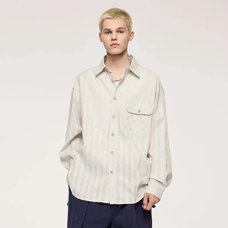 Classic Loose Striped Check Shirt