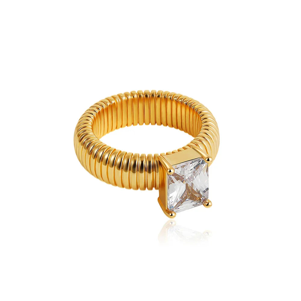 Vintage Golden Chunky Rings