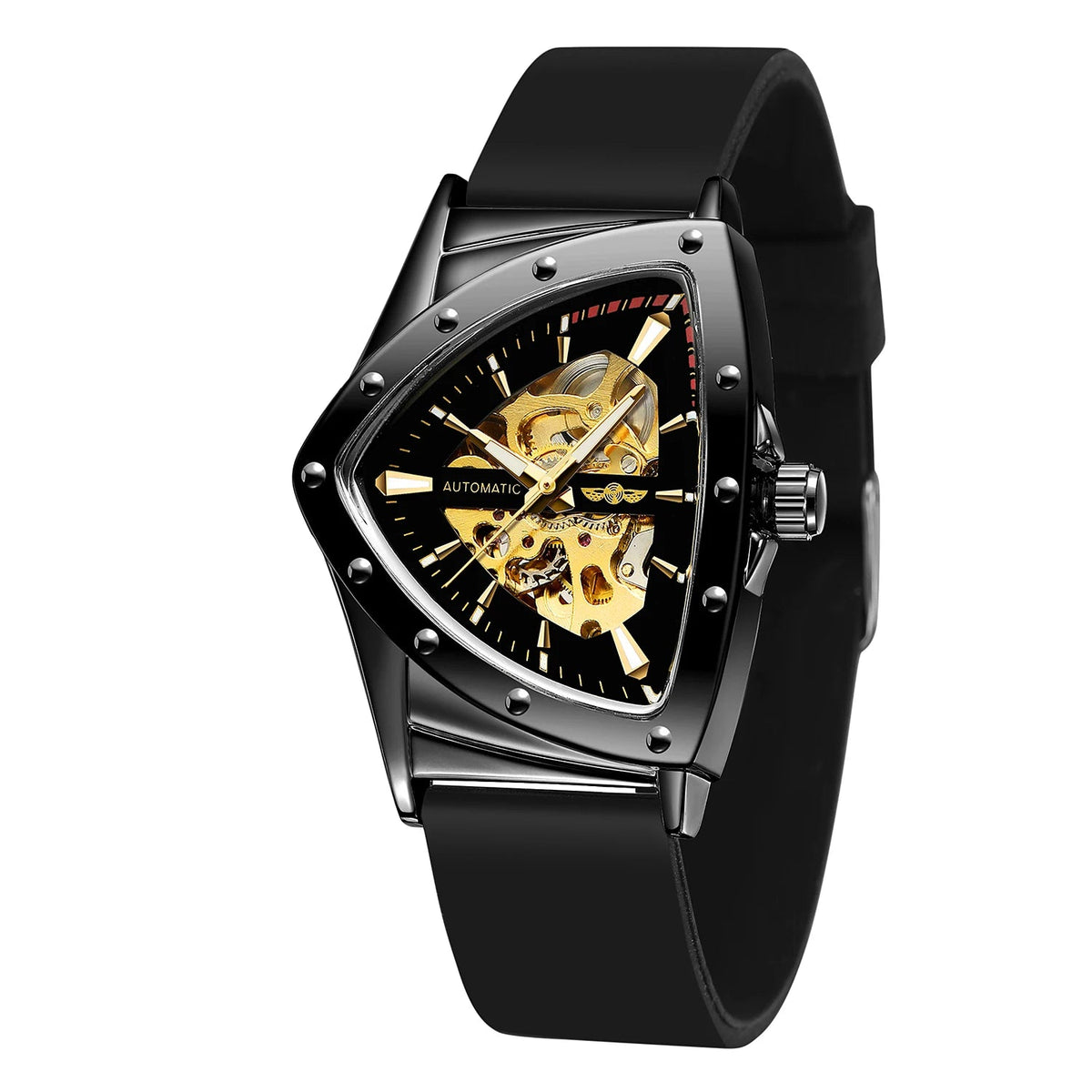 Luxury Triangle Steel Skeleton Automatic Watch
