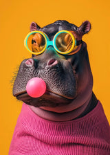 Colorful Funny Animal Blowing Posters
