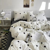 White & Black Polka Dot Bedding Set