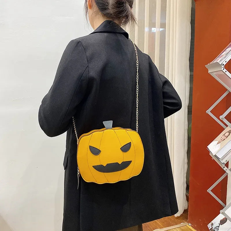 Funny Spooky Bat Halloween Pumpkin Bag