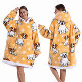 Strawberry Printed Oversized Blanket Hoodie