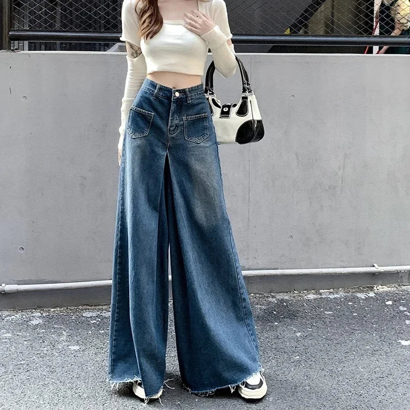 Vintage Extreme High Waist Wide Jeans