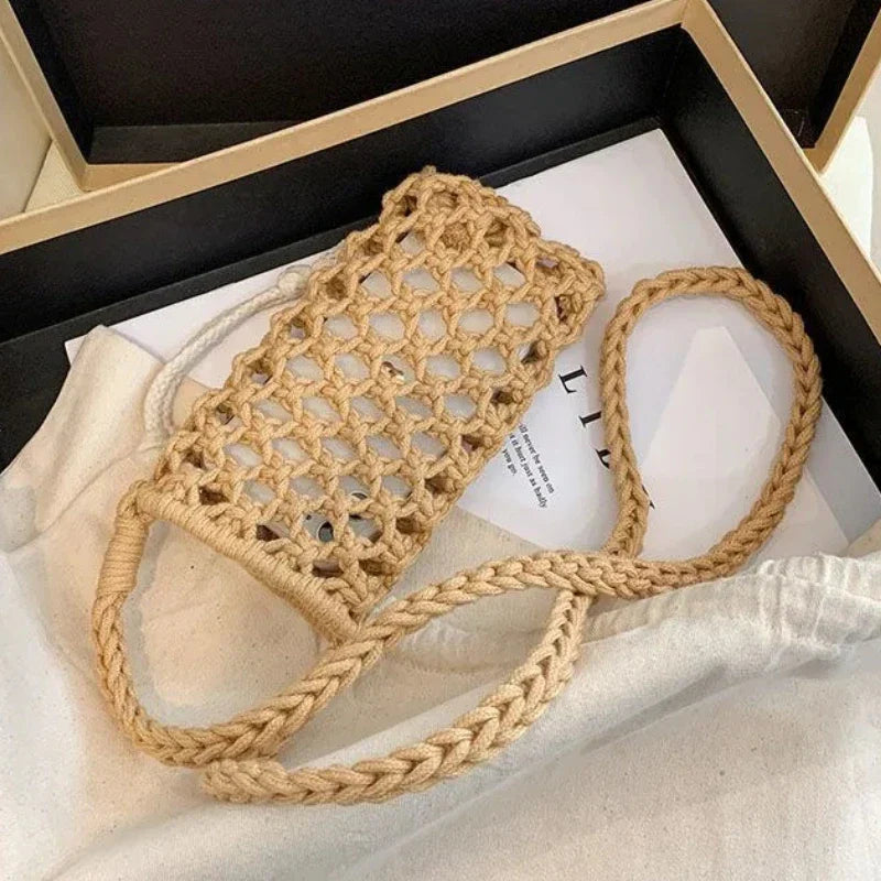Handmade Crochet Small Cross Phone Bag