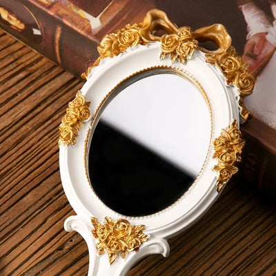 Vintage Handheld Mirror Vanity Makeup