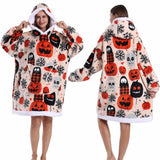Strawberry Printed Oversized Blanket Hoodie