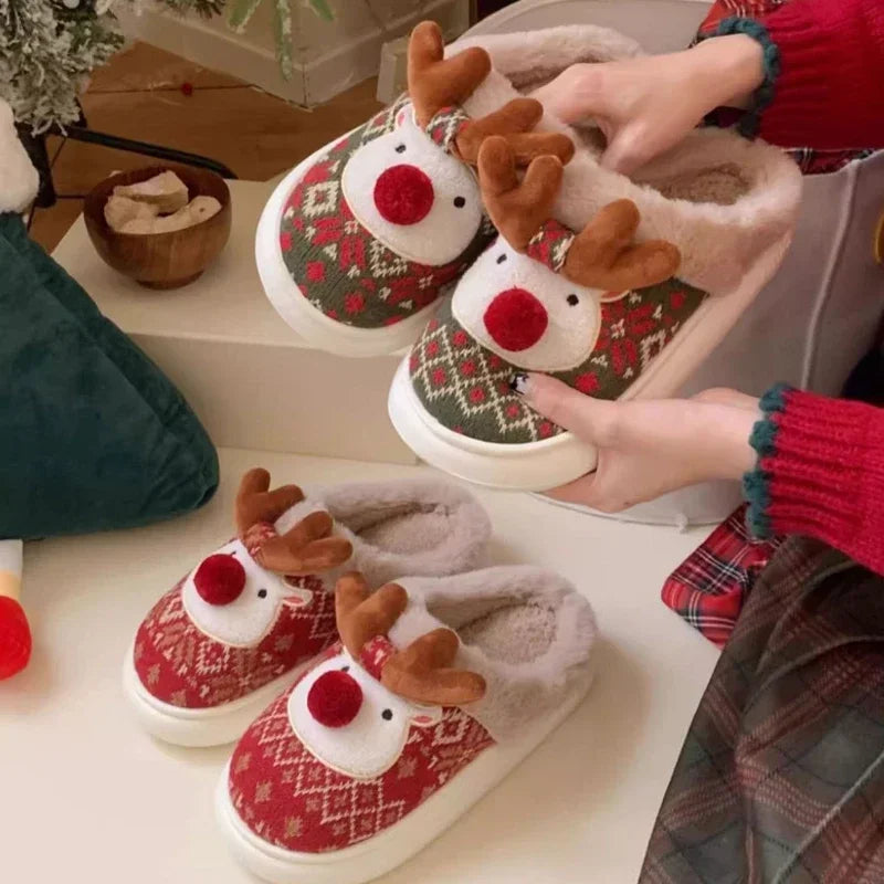 Cute Cartoon Deer Soft Slippers