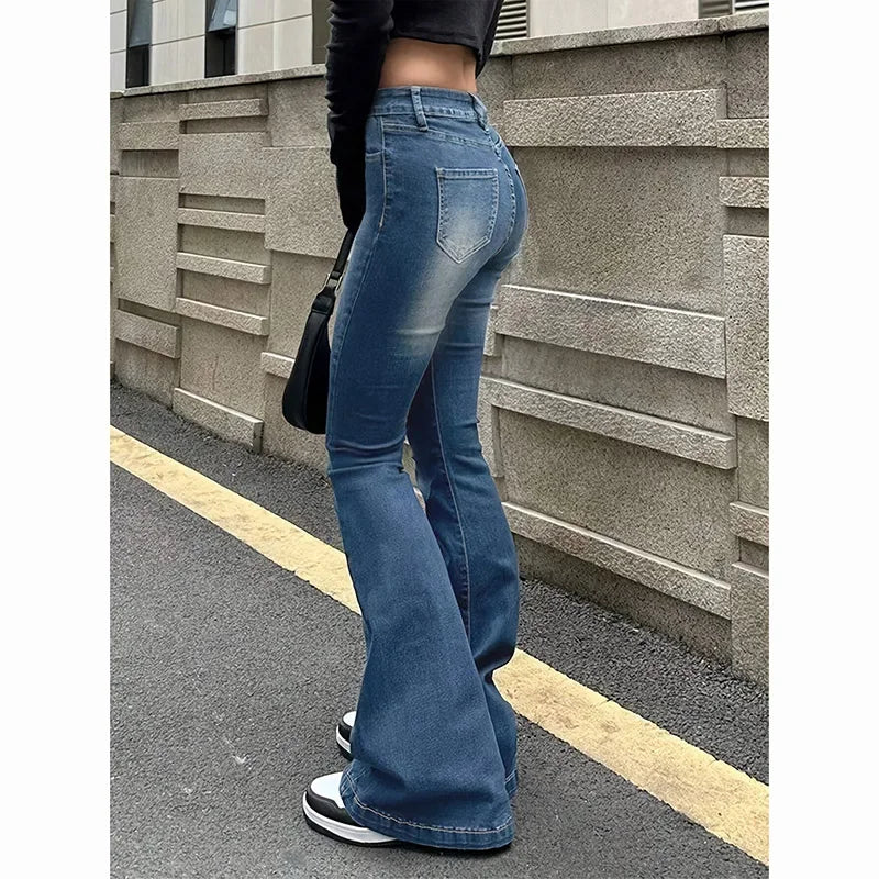 High Waist Flared Stretchy Bell Jeans