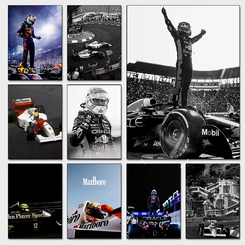 Vintage Cool F1 Monaco Car Posters