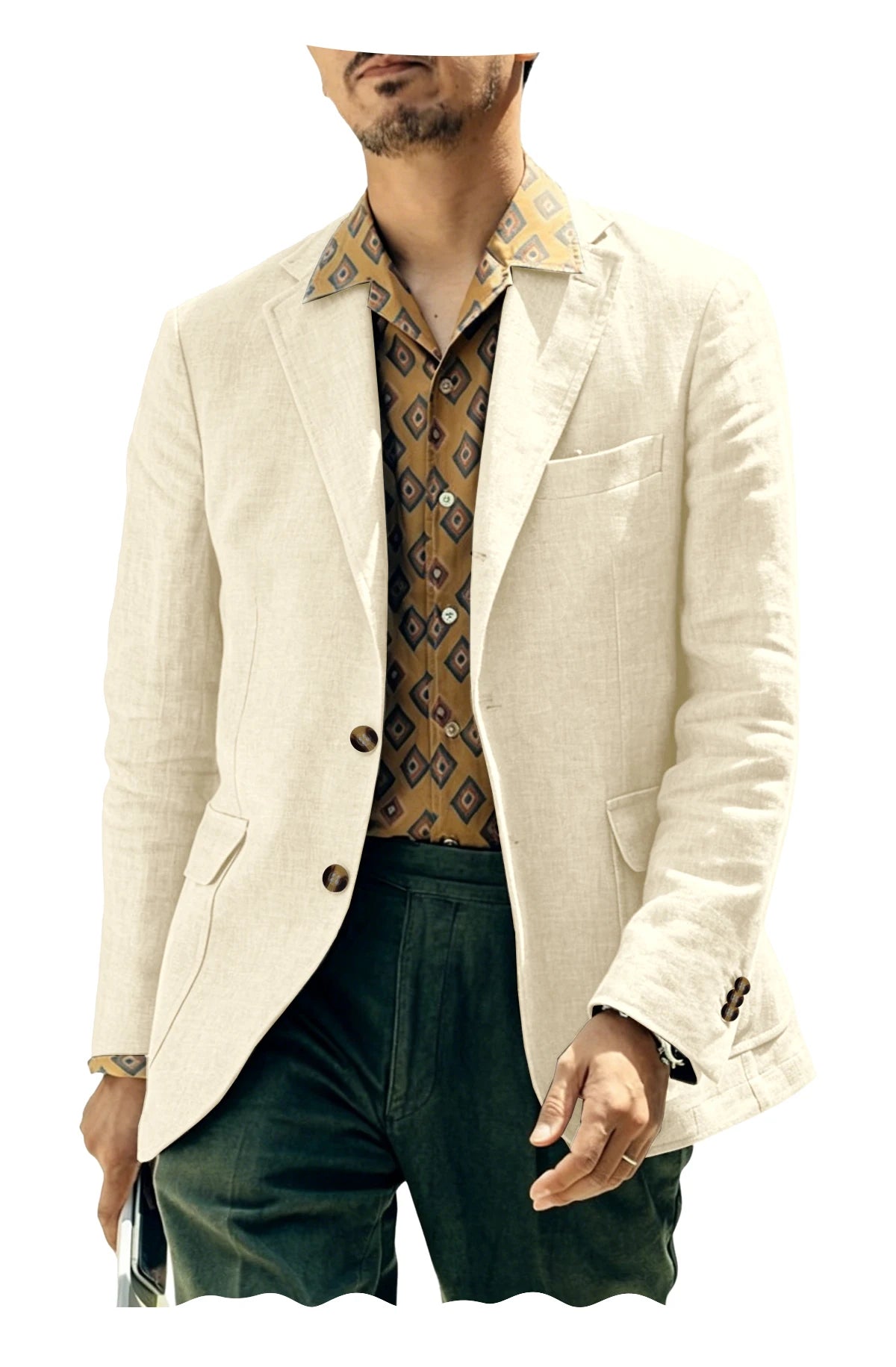 Italian Men Linen Suit Jacket