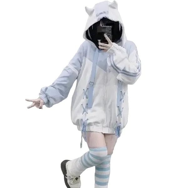Gothic Kawaii Oversized Hoodie