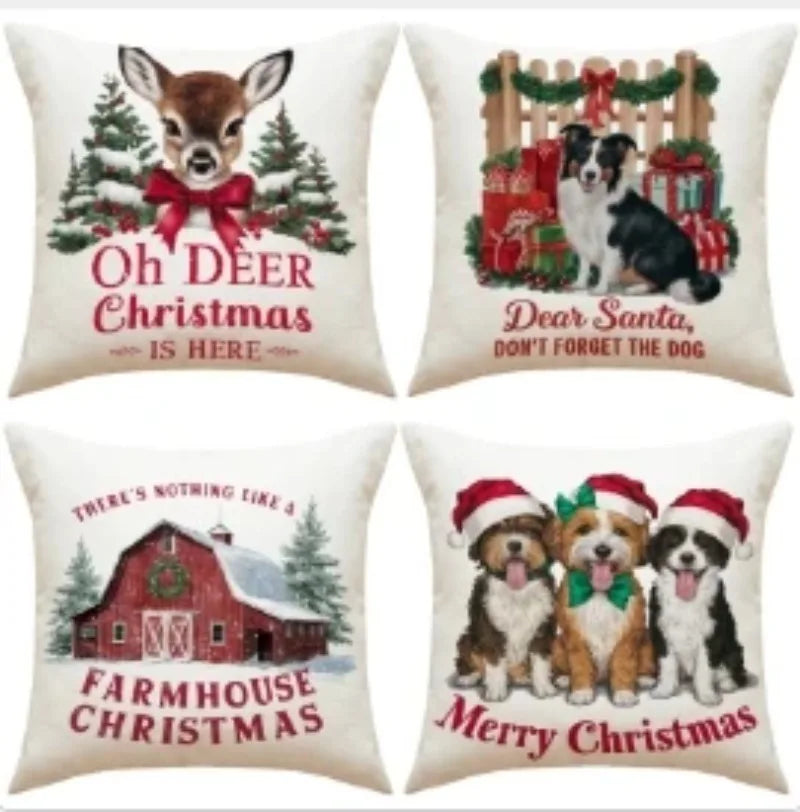 Vintage Christmas Pillow Covers