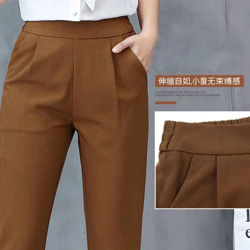 Corporate Girl High Waist Stretch Pants