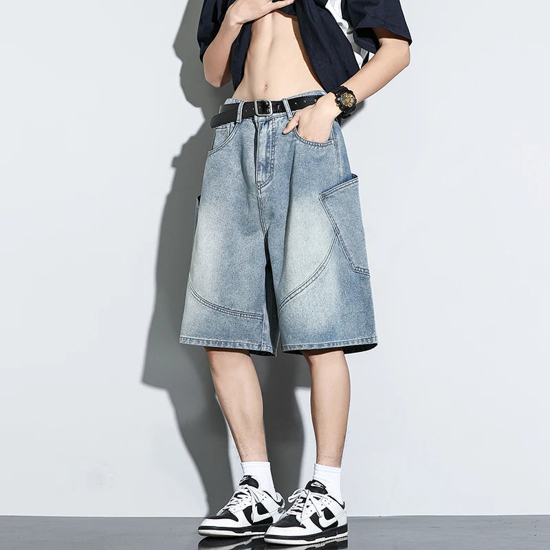 Y2K Baggy Washed Denim Shorts