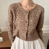 Crochet Openwork Hollow Out Cardigan