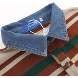 Oversized Retro Stripe Polo T-Shirt
