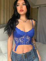 Baddie Lace Crop Corset Crop Top