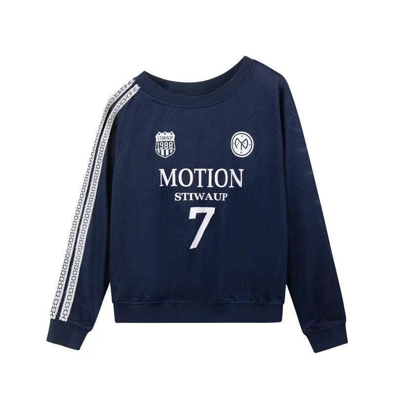 Off-shoulder Y2K Women's Sweatshirt