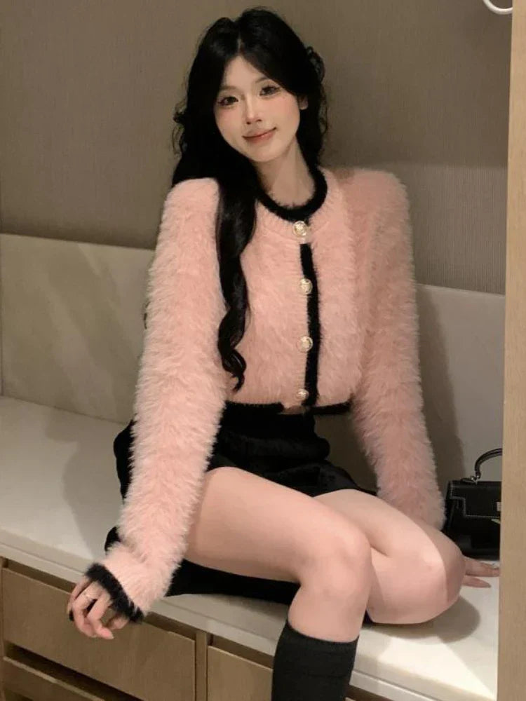 Cozy Buttoned Fuzzy Cardigan