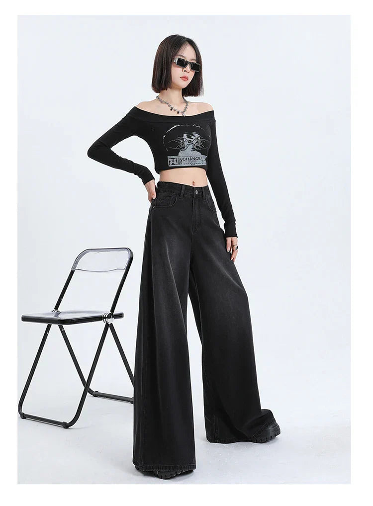 Light Blue Wide Leg Jeans