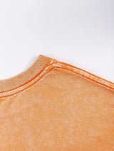 Fresh Lemon Fruit Print Washed T-Shirt