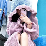 Ruffles Robe Sleepwear Hooded Pyjama