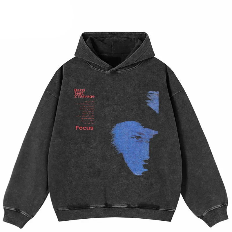Focus Bazzi Black Washed Hoodie