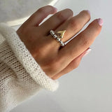 Handmade Beaded Love Heart Rings