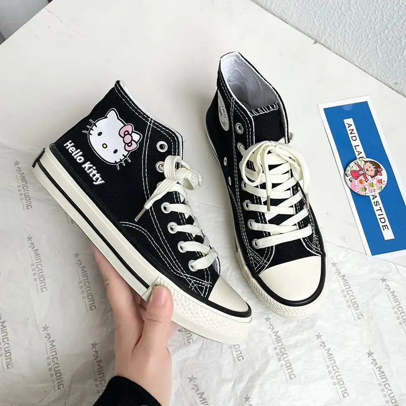Kitty Lace Up Canvas Shoes