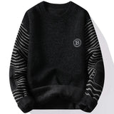 Striped Long Sleeves Patchwork Sweater