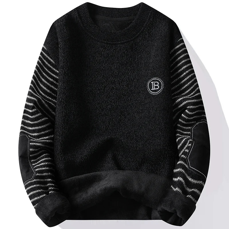 Striped Long Sleeves Patchwork Sweater