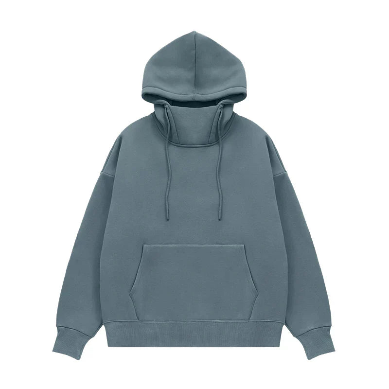Basic Thick Fleece High Neck Hoodies