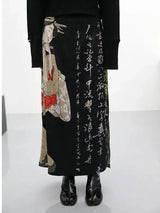 Black Tie Dye Split Skirts