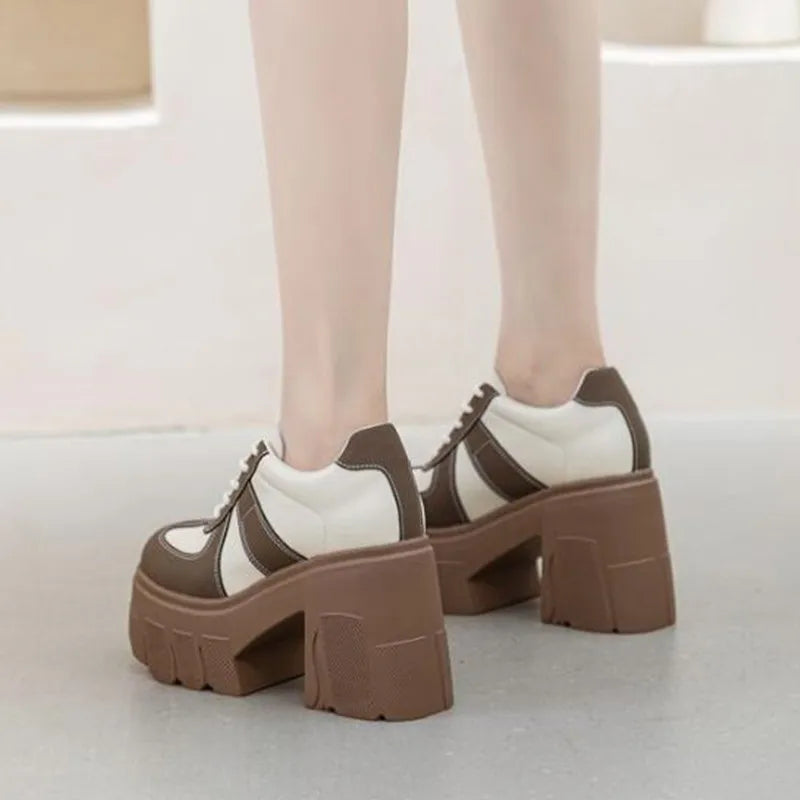 Color Block High Heels Shoes