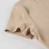 Button Up Knitted V-neck Mini Dress