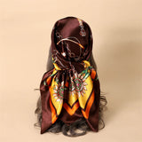 Summer Concert Silk Satin Head Scarf